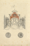 39605 Afbeelding van een ontwerp voor de koninklijke loge aan de Maliebaan te Utrecht, op te richten voor het bezoek ...
